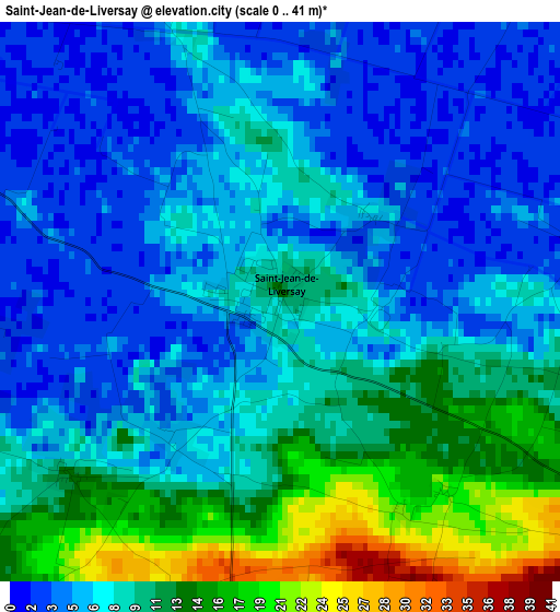 Saint-Jean-de-Liversay elevation map