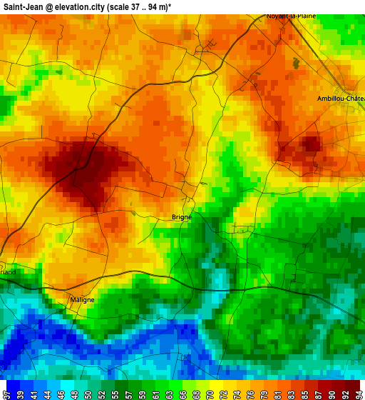 Saint-Jean elevation map