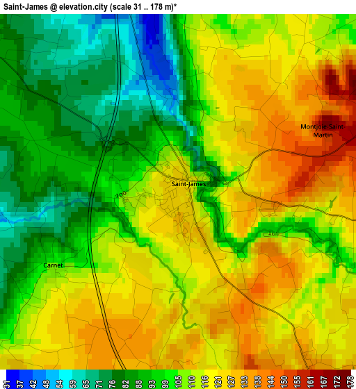 Saint-James elevation map