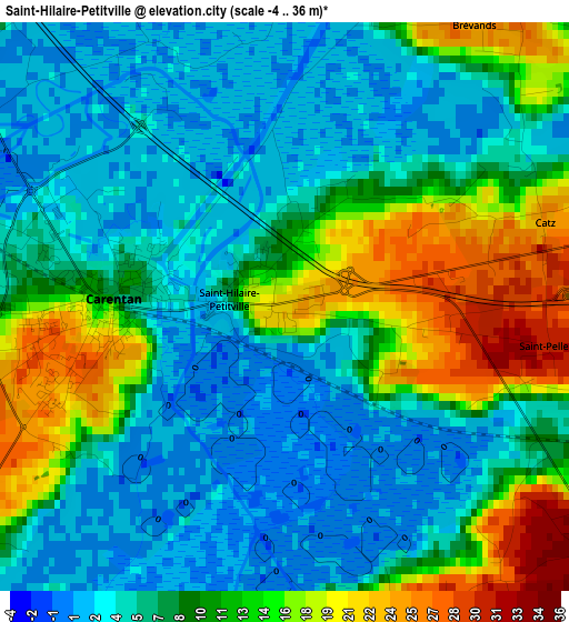 Saint-Hilaire-Petitville elevation map