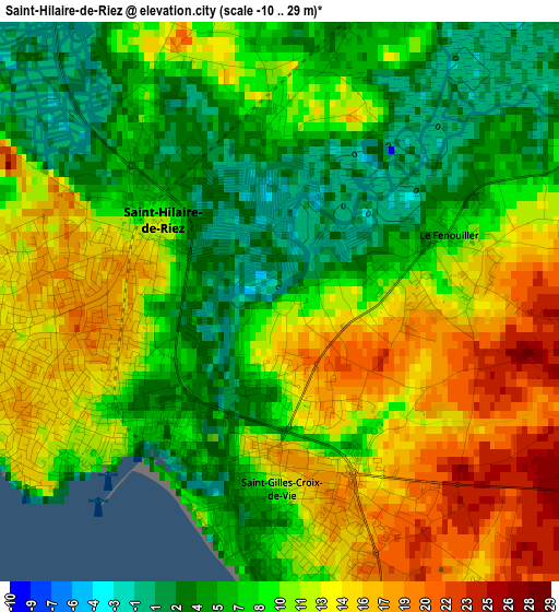 Saint-Hilaire-de-Riez elevation map