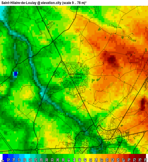 Saint-Hilaire-de-Loulay elevation map