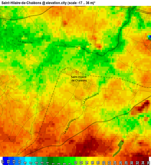 Saint-Hilaire-de-Chaléons elevation map