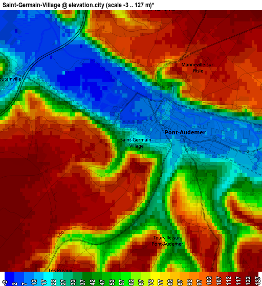 Saint-Germain-Village elevation map