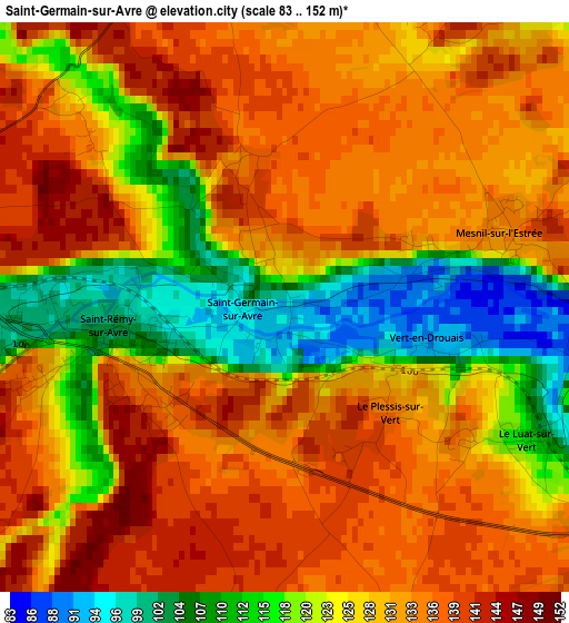 Saint-Germain-sur-Avre elevation map