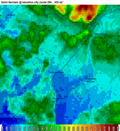 Saint-Germain elevation map