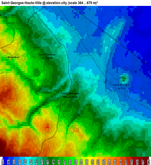 Saint-Georges-Haute-Ville elevation map