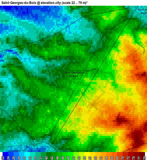 Saint-Georges-du-Bois elevation map