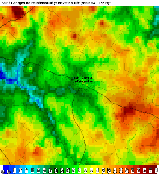 Saint-Georges-de-Reintembault elevation map