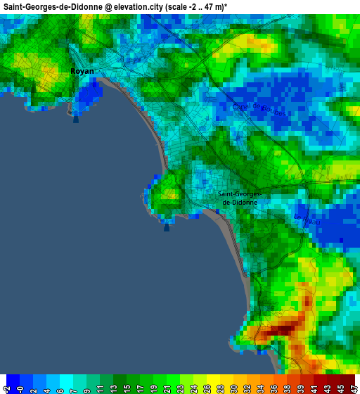 Saint-Georges-de-Didonne elevation map