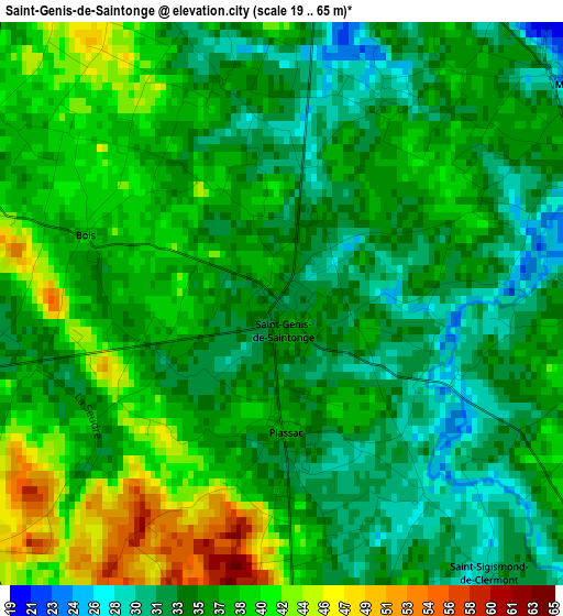 Saint-Genis-de-Saintonge elevation map
