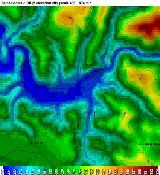 Saint-Geniez-d’Olt elevation map