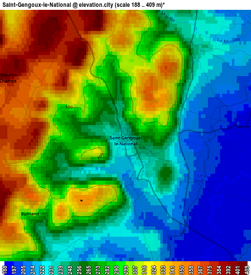 Saint-Gengoux-le-National elevation map