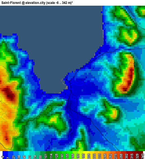 Saint-Florent elevation map