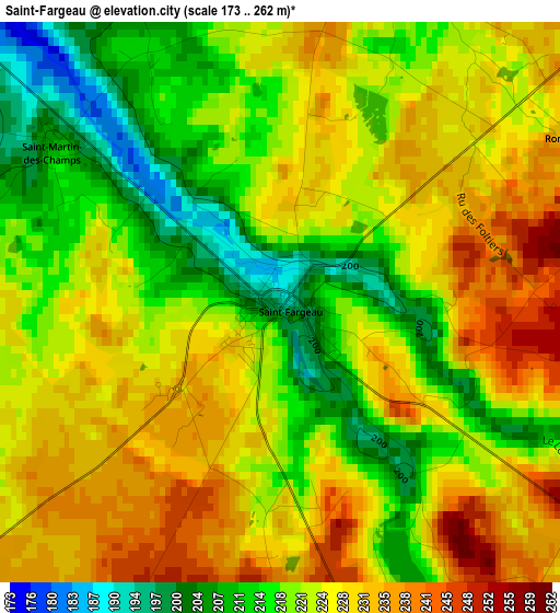 Saint-Fargeau elevation map