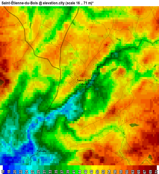 Saint-Étienne-du-Bois elevation map