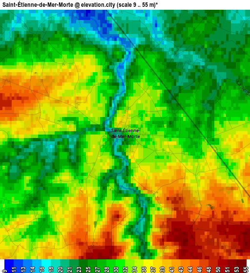 Saint-Étienne-de-Mer-Morte elevation map