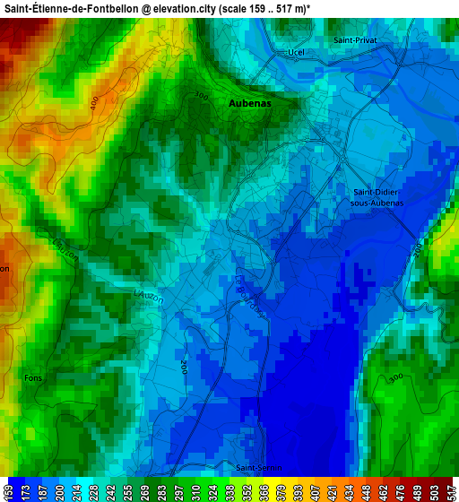 Saint-Étienne-de-Fontbellon elevation map