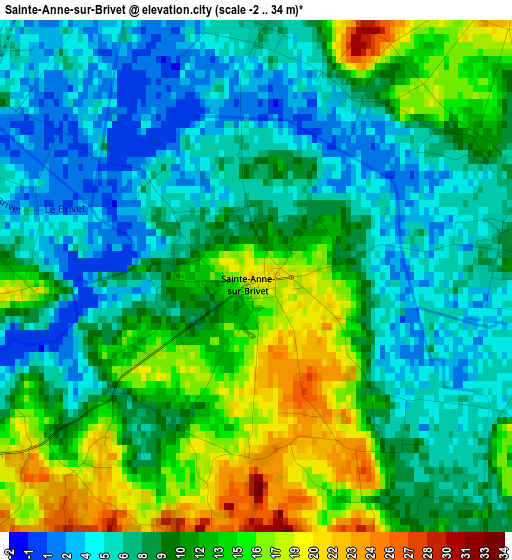 Sainte-Anne-sur-Brivet elevation map