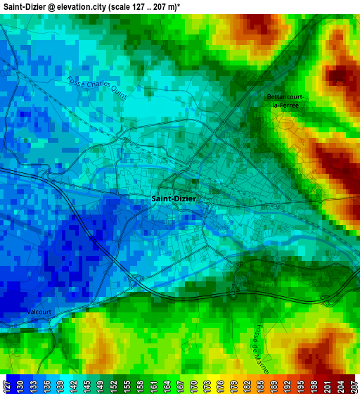 Saint-Dizier elevation map