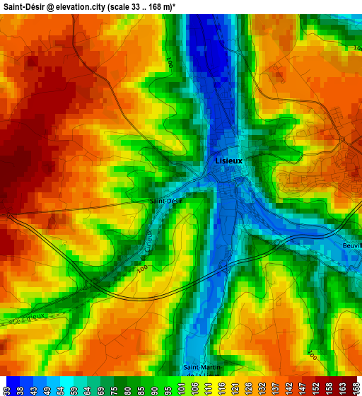 Saint-Désir elevation map