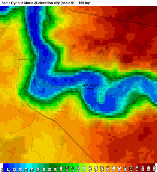 Saint-Cyr-sur-Morin elevation map