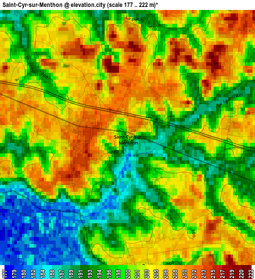 Saint-Cyr-sur-Menthon elevation map