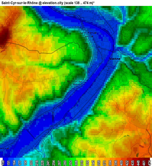 Saint-Cyr-sur-le-Rhône elevation map