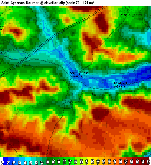 Saint-Cyr-sous-Dourdan elevation map