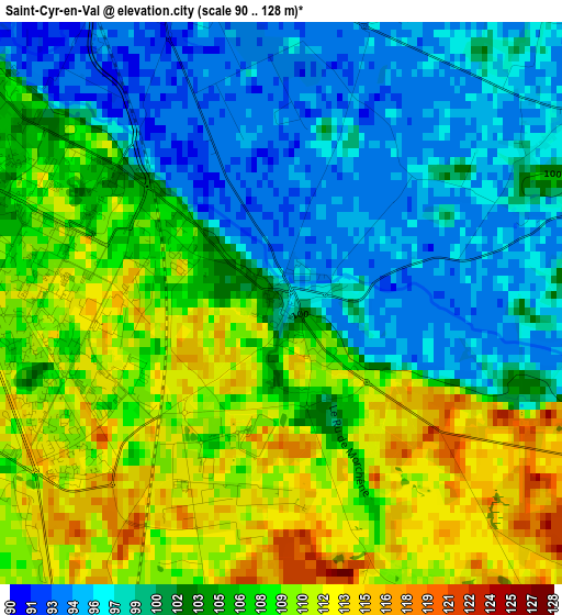 Saint-Cyr-en-Val elevation map