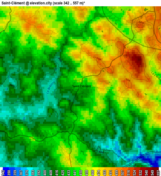 Saint-Clément elevation map