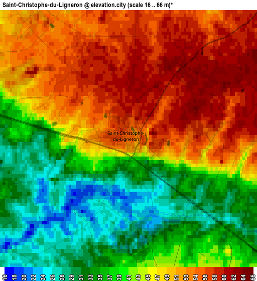 Saint-Christophe-du-Ligneron elevation map