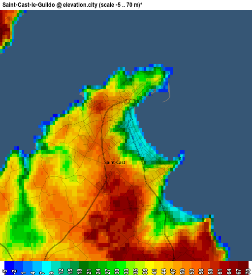 Saint-Cast-le-Guildo elevation map