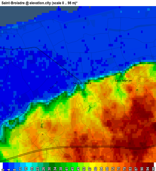 Saint-Broladre elevation map