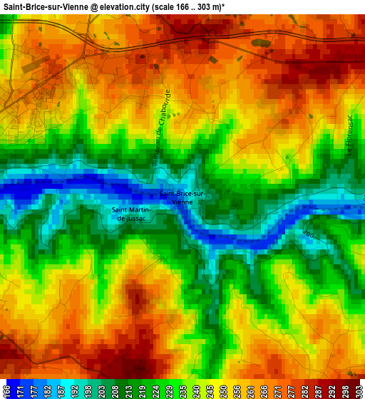 Saint-Brice-sur-Vienne elevation map