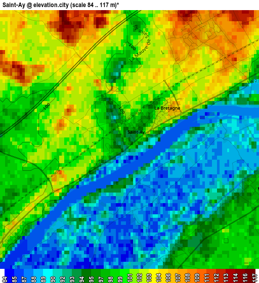 Saint-Ay elevation map