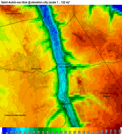 Saint-Aubin-sur-Scie elevation map