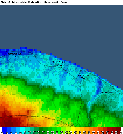 Saint-Aubin-sur-Mer elevation map