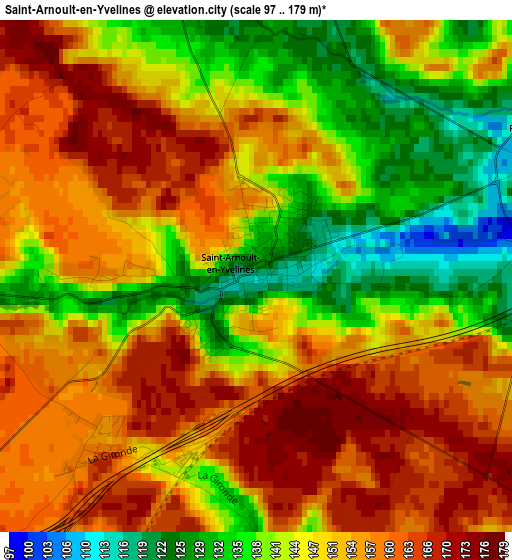 Saint-Arnoult-en-Yvelines elevation map