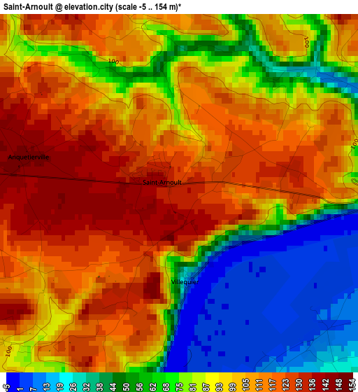 Saint-Arnoult elevation map