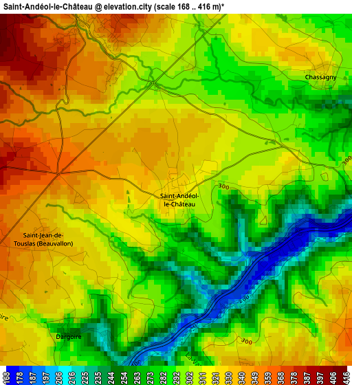 Saint-Andéol-le-Château elevation map