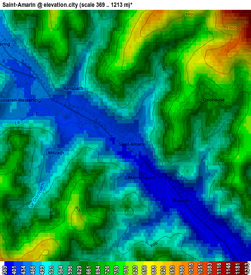 Saint-Amarin elevation map