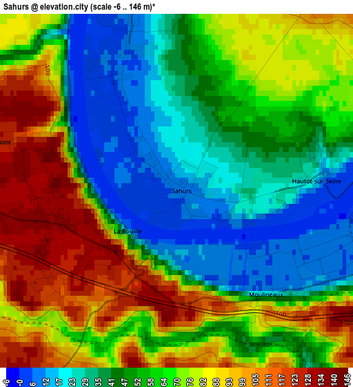 Sahurs elevation map