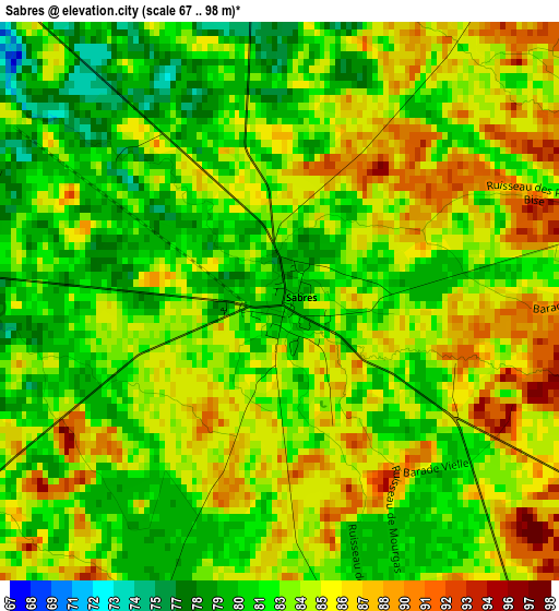 Sabres elevation map