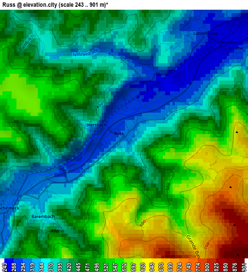 Russ elevation map