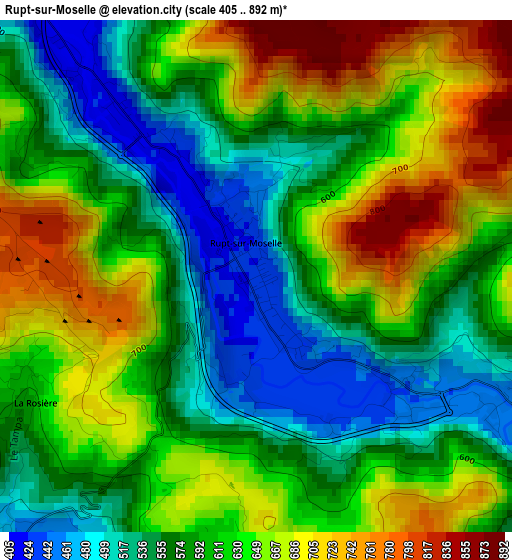 Rupt-sur-Moselle elevation map