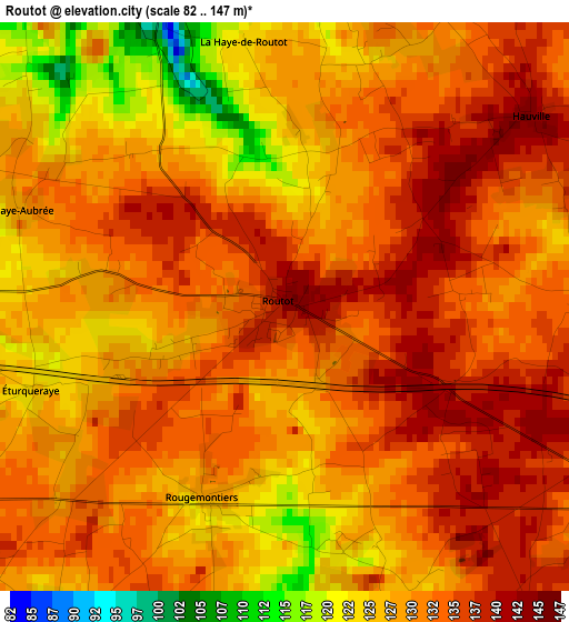 Routot elevation map