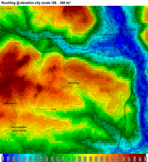 Rouhling elevation map