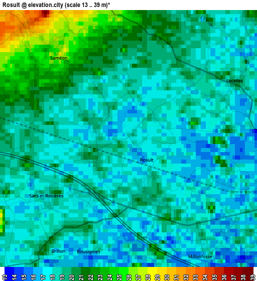 Rosult elevation map