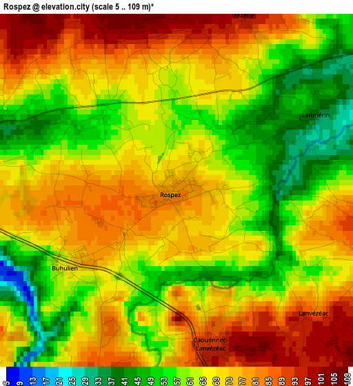 Rospez elevation map